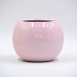 Ghiveci - bol rotund ceramică - Roz 14 x 14 cm
