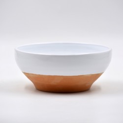 Bol ceramică - Alb Teracota, 15 cm