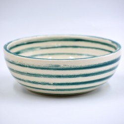 Bol ceramică pentru cereale, Linii - Blue Lagoon, 15 cm