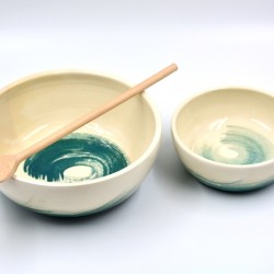 Bol ceramică pentru cereale - Blue Lagoon, 15 cm