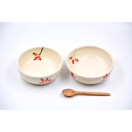 Bol ceramică pentru supă - Măceșe, 15 cm
