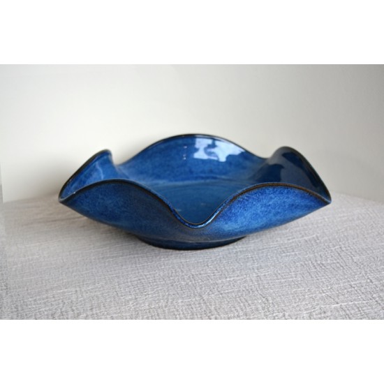 Bol asimetric - Nautilus Blue, 30 cm