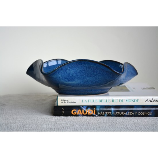 Bol asimetric - Nautilus Blue, 30 cm