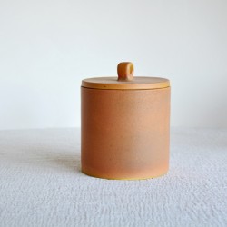 Borcan ceramic cu capac pentru maia - Caramel, 1l