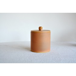 Borcan ceramic cu capac pentru maia - Caramel, 1l
