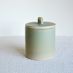 Borcan ceramic cu capac pentru maia - Vernil, 1l