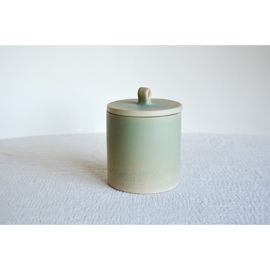 Borcan ceramic cu capac pentru maia - Vernil, 1l