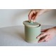 Borcan ceramic cu capac pentru maia - Vernil, 1l
