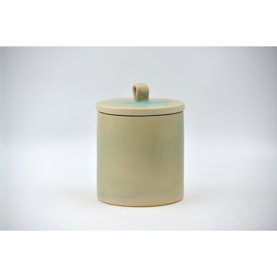 Borcan ceramic cu capac pentru maia - Vernil, 1l