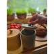 Borcan ceramic cu capac pentru maia - Vernil, 1l