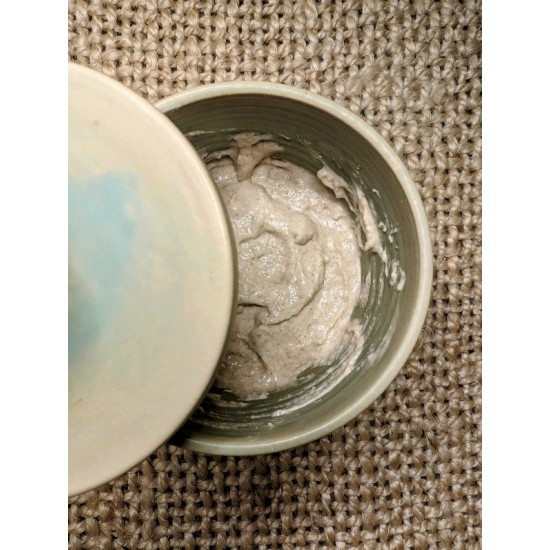Borcan ceramic cu capac pentru maia - Vernil, 1l