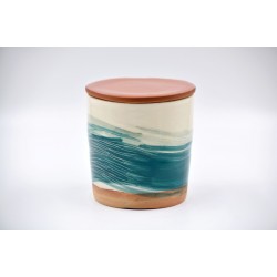 Borcan ceramică cu capac - Blue Lagoon, 800 ml
