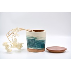 Borcan ceramică cu capac - Blue Lagoon, 800 ml