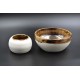 Deco boluri ceramică decorative Alb - Auriu (set 2), 16 cm, 7 cm