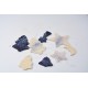 Decoraţiuni ceramică Căciun, Alb Albastru (set 8) - 6 cm, 10 cm