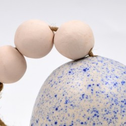 Clopoţel ceramică Blue Speckled, 8 cm