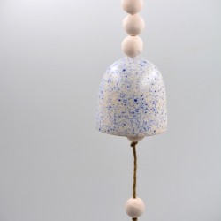 Clopoţel ceramică Blue Speckled, 8 cm