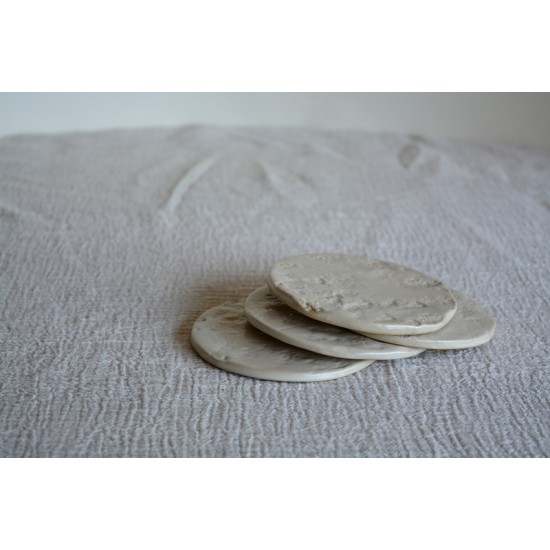 Coaster - Suport cană – RAW Cream, 10 cm