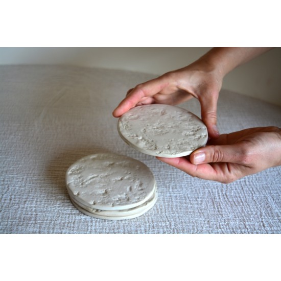 Coaster - Suport cană – RAW Cream, 10 cm