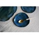 Farfurie asimetrică mică – Nautilus blue, 15 cm