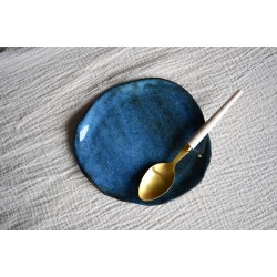 Farfurie asimetrică mică – Nautilus blue, 15 cm