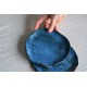 Farfurie asimetrică mică – Nautilus blue, 15 cm