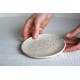 Farfurie rotundă mică – Crem Speks, diametru 14 cm
