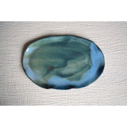 Farfurie asimetrică ovală – Nautilus blue, 25 cm