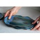 Farfurie asimetrică ovală – Nautilus blue, 25 cm