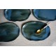 Farfurie asimetrică ovală – Nautilus blue, 25 cm