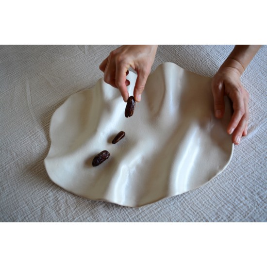 Platou asimetric – Cream, 40 x 30 cm
