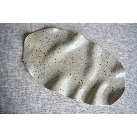 Platou asimetric – Crem Specks, 46 x 25 cm