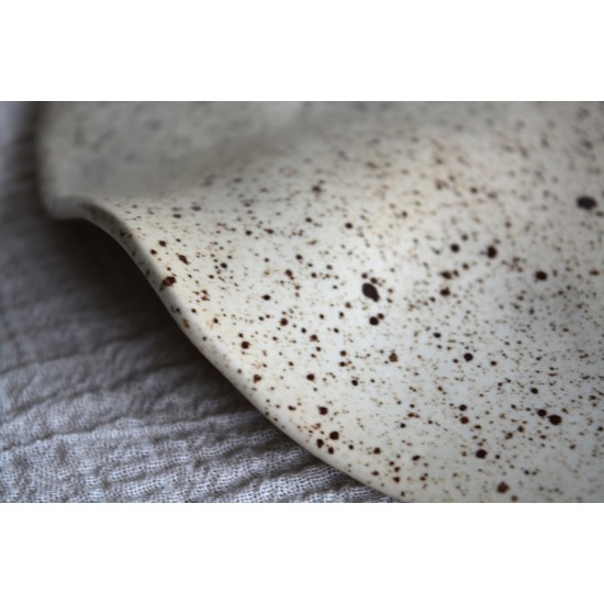 Platou asimetric – Crem Specks, 46 x 25 cm