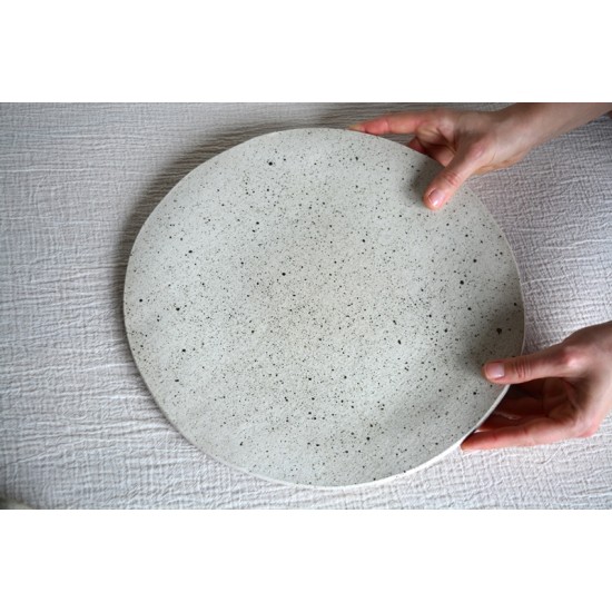 Farfurie/ Platou rotundă  – Crem Speks, diametru 30 cm
