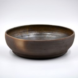 Farfurie adancă ceramica neagră, 20 cm 