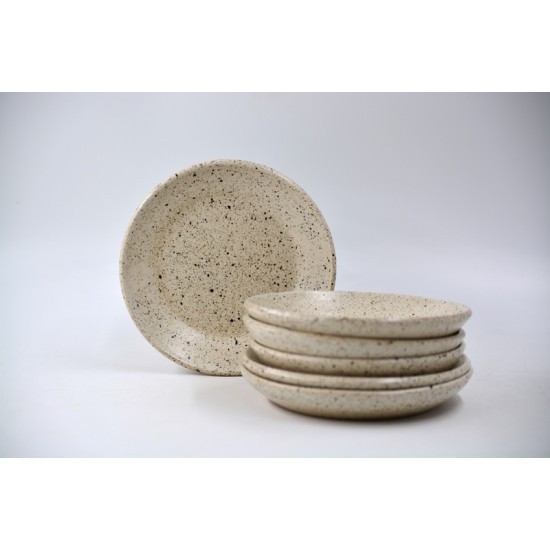 Set 6 farfurii mici - Crem Specks, 12 cm
