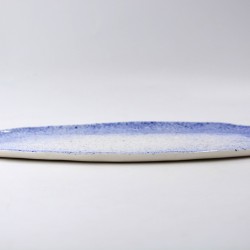 Platou porțelan – Blue Speckles, 36 x 17 cm