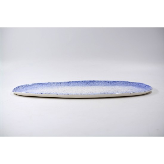 Platou porțelan – Blue Speckles, 36 x 17 cm