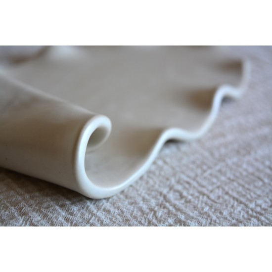 Farfurie / Tavă asimetrică M – Cream, 21 x 13 cm