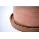 Ghiveci ceramică cu gaură și farfurie - Teracota, 16 X 14 cm