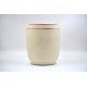 Ghiveci - Vază ceramică Alb - Linie Aur, 20x23 cm