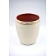 Ghiveci - Vază ceramică Alb - Linii Aur, 18x21 cm