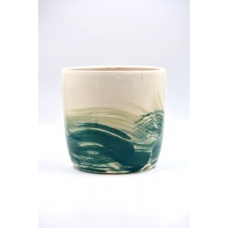 Ghiveci ceramică mască - Blue Lagoon, 18 x 18 cm