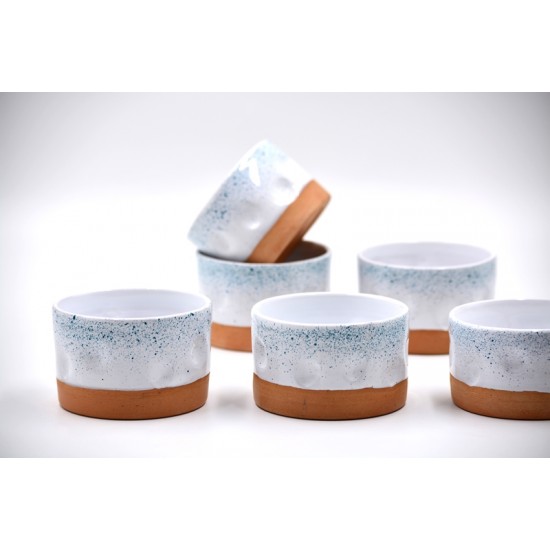 Pahar ceramică Blue Lagoon Splash - Amprente Mic, 190 ml