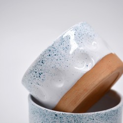 Pahar ceramică Blue Lagoon Splash - Amprente Mic, 190 ml