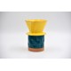 Set ceramică dripper și cană pentru cafea - Blue Lagoon - Amprente, 300 ml