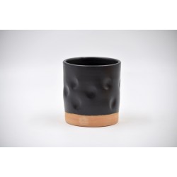 Pahar ceramică Negru - Amprente Mat, 300 ml