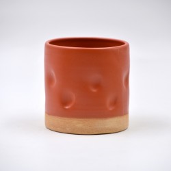 Pahar ceramică Teracota - Amprente Mat, 300 ml