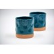 Pahar ceramică Blue Lagoon Splash Alb - Amprente, 300 ml