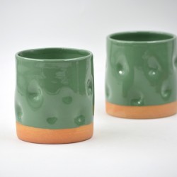 Pahar ceramică Amprente - Verde Olive, 300 ml